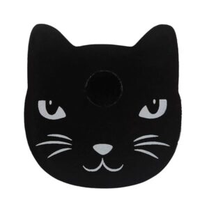 Cat Design Black Mini Spell Candle Holder